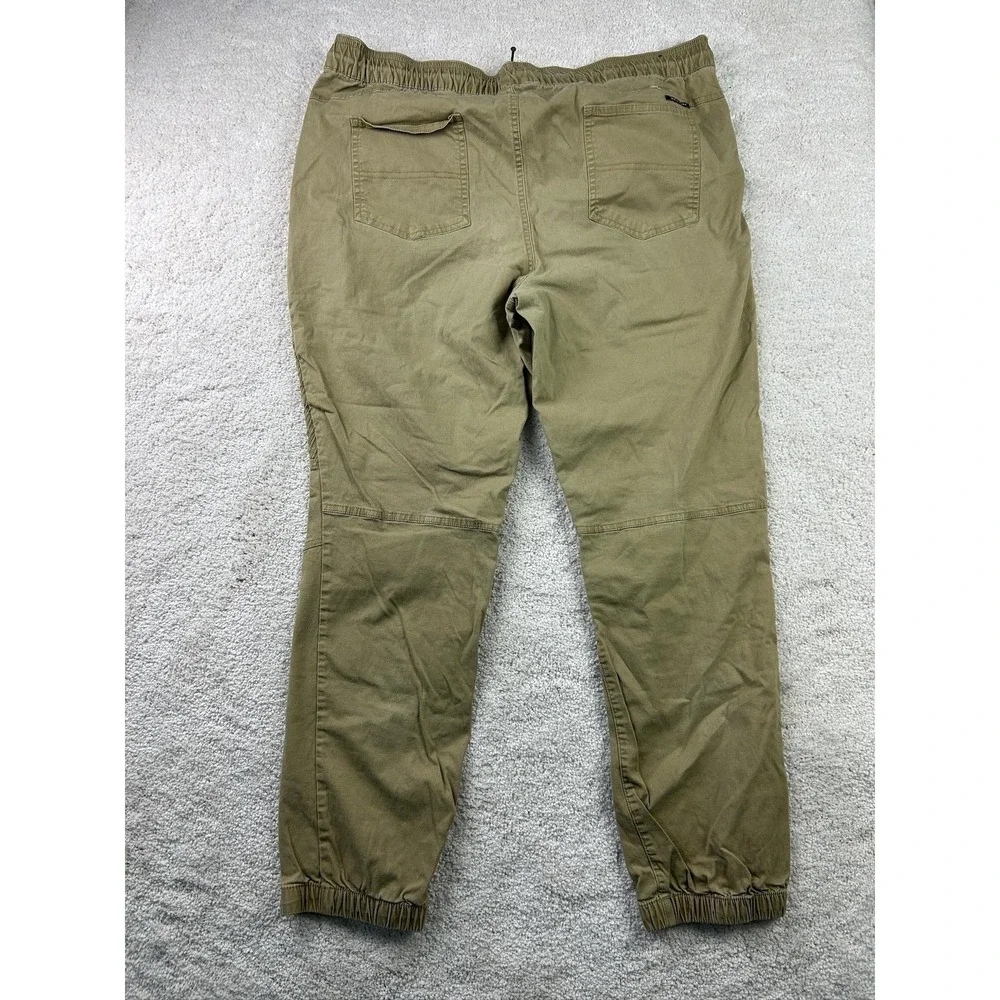 Ocean‎ Current Pants Mens XL Khaki Jogger Drawstring Moto Biker Stretch Casual